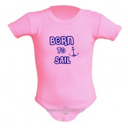 Body niemowlęce BORN to SAIL różowe
