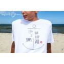 Koszulka męska premium biała LIFE is SIMPLE - tylko rozmiar XL i XXL