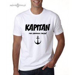 Koszulka męska premium KAPITAN ma zawsze rację!