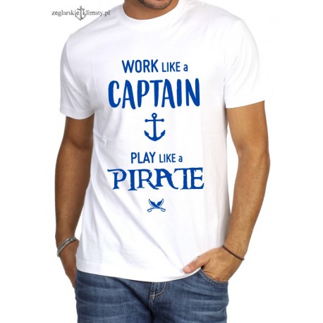 Koszulka męska premium Work like a Captain