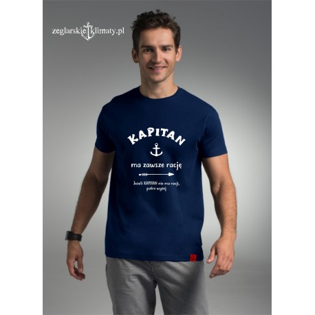 Koszulka męska premium strech KAPITAN - zasady :-)