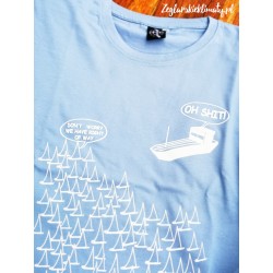 Koszulka premium+ OH SHIT w błękicie :-)