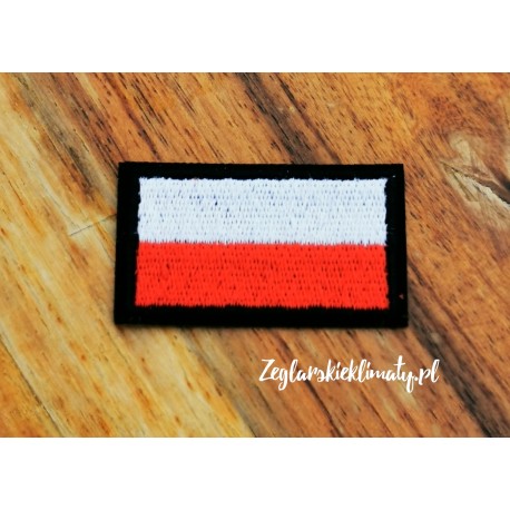 Aplikacja - haft flaga Polski (termoprzylepna)