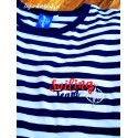 Koszulka męska w marynarskie paski - haft SAILING TEAM