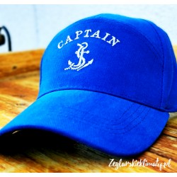 Czapka z daszkiem niebieska - haft CAPTAIN