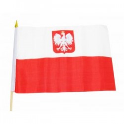 Mała flaga Polski - bandera - 21,5x16cm