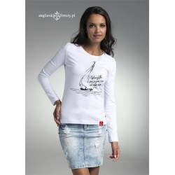 Koszulka damska premium, długi rękaw WSZYSTKO ZACZYNA SIĘ OD MARZEŃ :-)