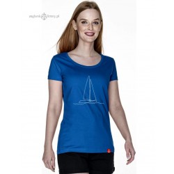 Koszulka damska premium niebieska BOAT (3D :-)