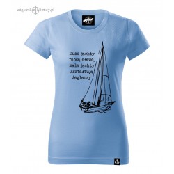 Koszulka damska błękitna Małe jachty... (3D)