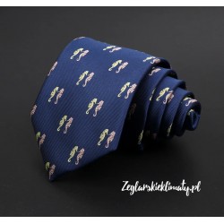 Krawat granatowy w koniki morskie :-)
